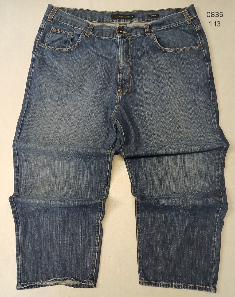 Calvin Kline (46x30) Men's Loose Fit Blue Denim Jeans